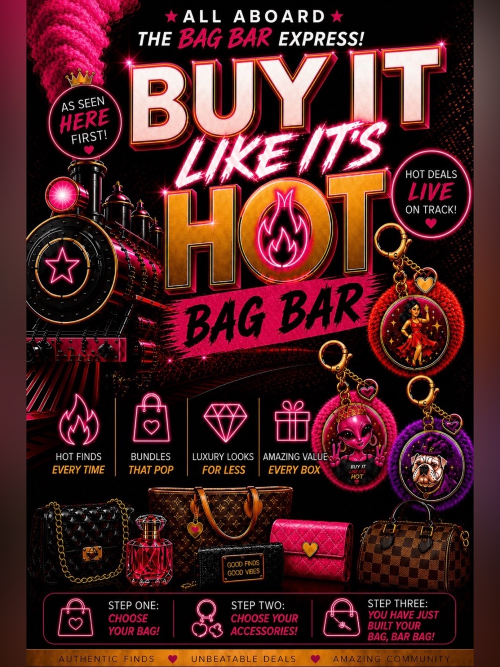 🚂 BAG BAR LIVE SHOW | Build Your Bag + Curated Boxes | Luxe Finds & Deals 💖
